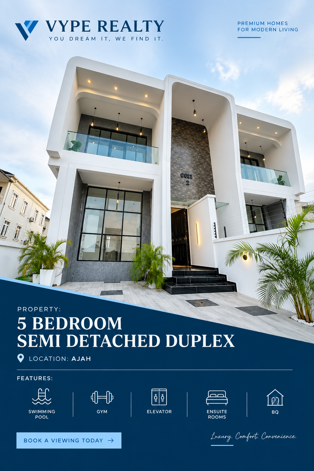 5 Bedroom Semi Detached Duplex Lekki Palm City Estate Ajah